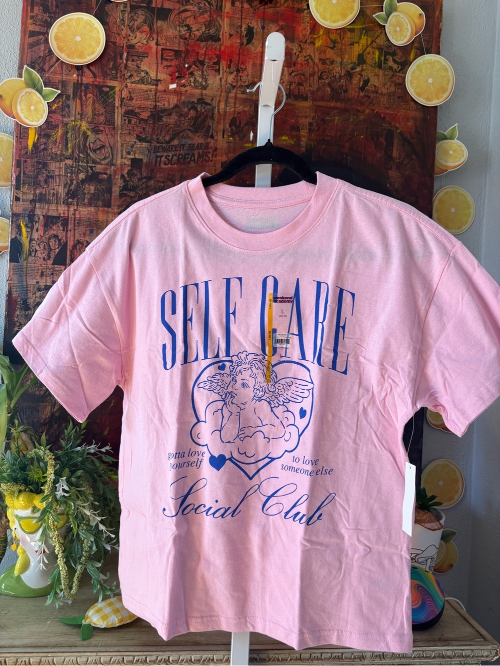 🇺🇸Self Care Short Sleeve Tee - Pink